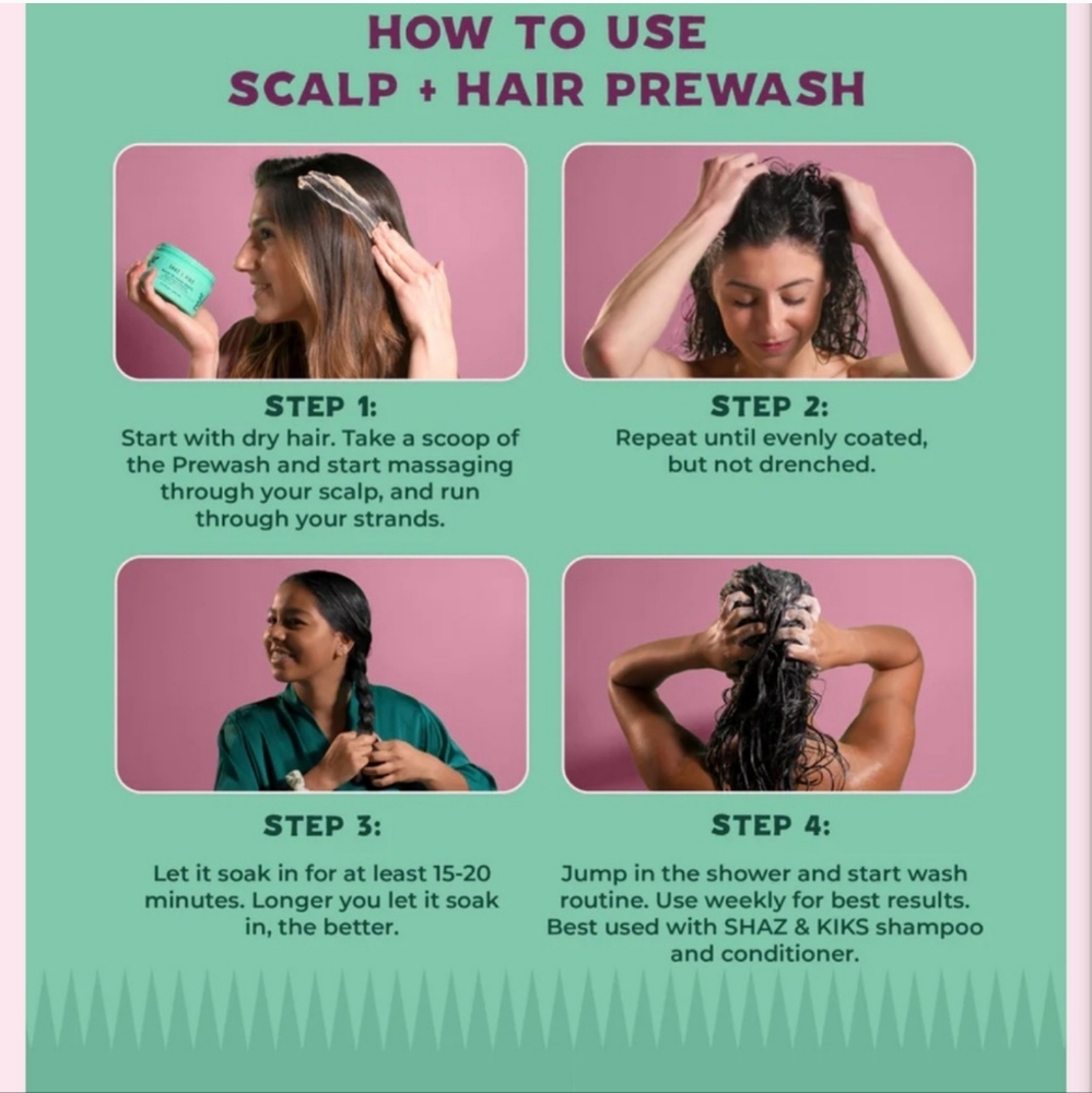 Sephora Shaz & Kiks Scalp + Hair Prewash Mask Fine Thin Dry Hair Treatment - Picture 3 of 6